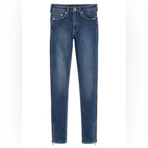H&M Skinny Ankle Jeans with Zipper Hem | Size 24